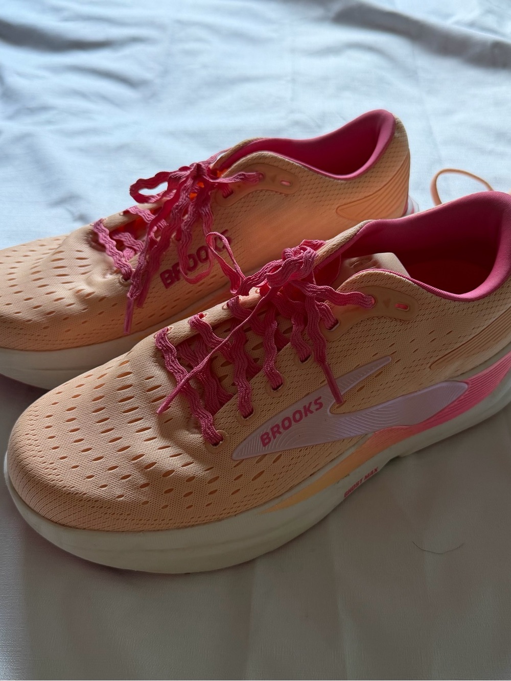 Brooks Ghost Max 3 running shoes in pink & orange, size US women’s 10